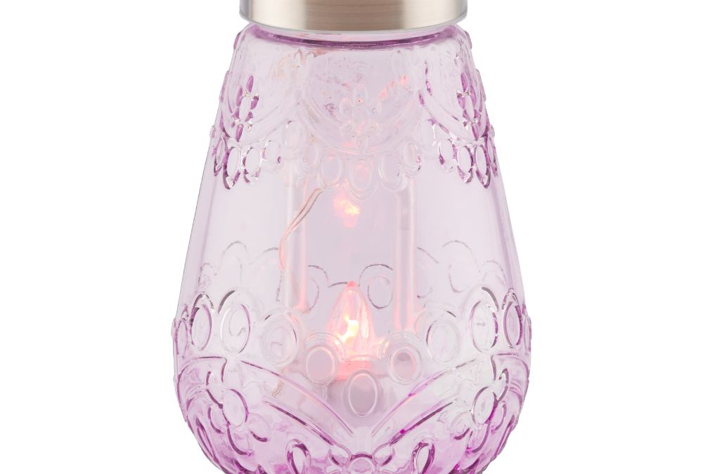 Solarna sveča Vestina Aurora – viola – 1000 dni