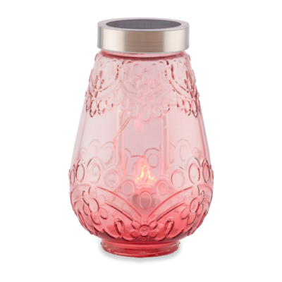 Solarna sveča Vestina Aurora - rdeča - 1000 dni